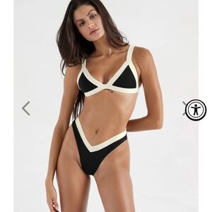 Black and White Bikini Set